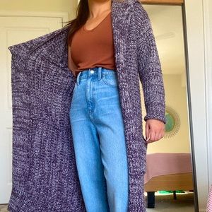 Extra-long Knit Cardigan Robe